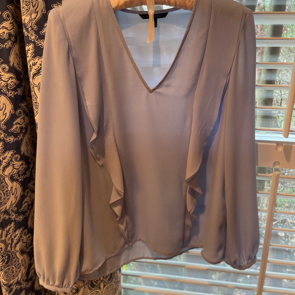 Banana Republic long-sleeve lavender blouse